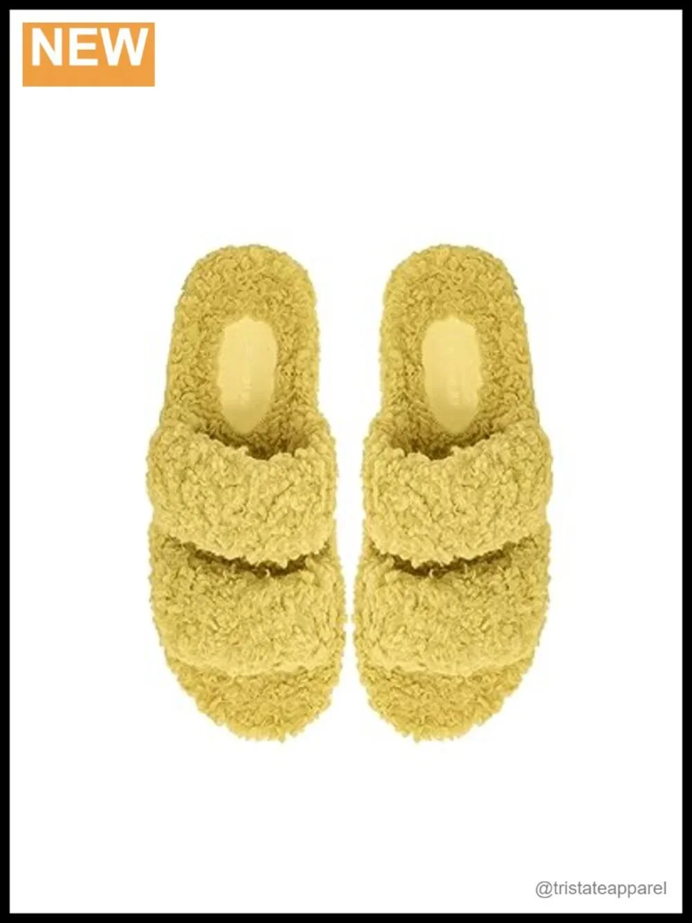 Lexi Platform Sandal Vegan Leather Faux Fur Slide Casual